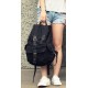 black Fashionable canvas backpacks for women