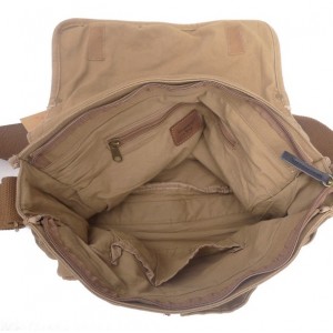 khaki organizing shoulder bag
