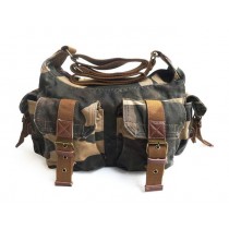 Messenger shoulder bags, canvas and leather messenger bag