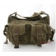 army green canvas and leather messenger bag