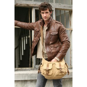 khaki Messenger shoulder bags