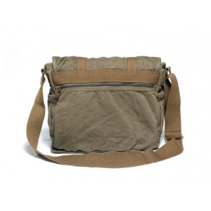 army green Canvas shoulder bag schoolbag