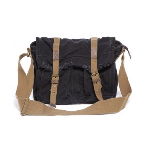 black Canvas shoulder bag schoolbag