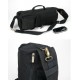 black over shoulder backpack