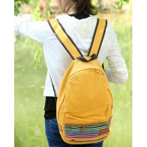 yellow canvas backpacks for teen girls
