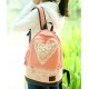 pink cute canvas backpacks for school