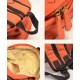 orange cute canvas backpacks for school