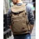 khaki vintage canvas backpack