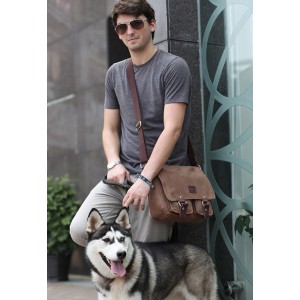 coffee canvas messenger bags for men