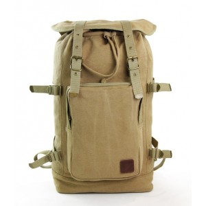 khaki Canvas knapsacks backpack