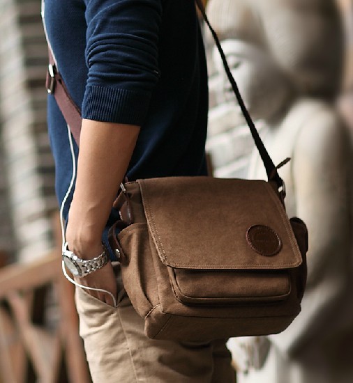 Cheap canvas messenger bags for men, small messenger bag - YEPBAG