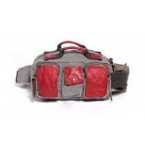 Military fanny pack, vintage canvas messenger bag