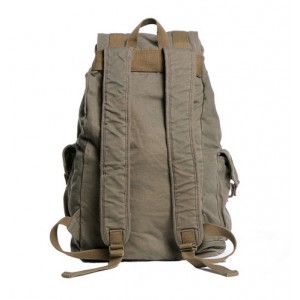 army green canvas knapsack backpack