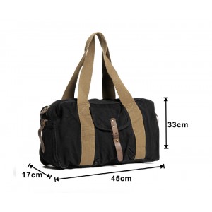 black canvas messenger bag