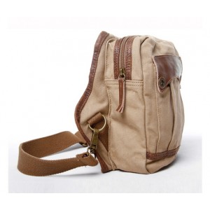 Mens single strap backpack khaki