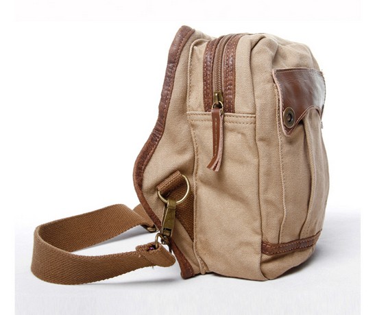 Mens single strap backpack, cotton canvas sling bag - YEPBAG