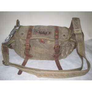 Vintage travel shoulder bags, small canvas messenger bag