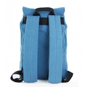 blue canvas purse