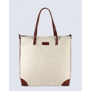 beige Canvas tote bag