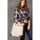 beige tote travel bag
