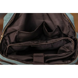 blue Canvas satchel backpack