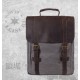 grey Canvas satchel backpack