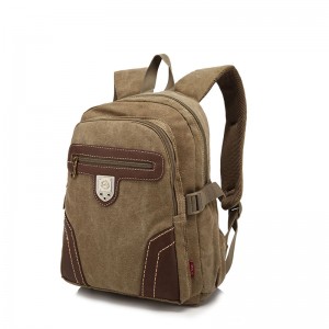 khaki vintage canvas rucksack