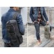 Single strap backpack black