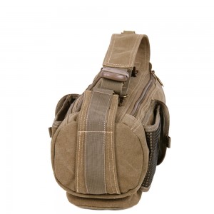 khaki Single strap backpack