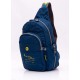 blue backpack shoulder