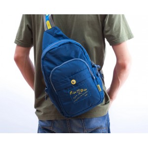 blue backpack shoulder