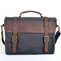 Men and women's Shoulder canvas bag, Genuine Leather vogue bags