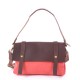 red Leisure cowhide canvas bag