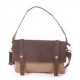 khaki Leisure cowhide canvas bag