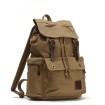 khaki Unique Canvas Drawstring Backpacks