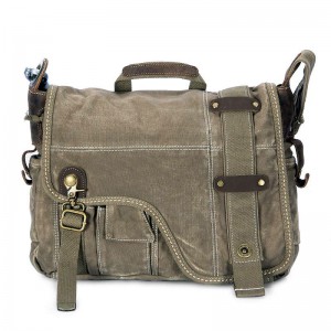 Army green Messenger bag, IPAD personalized canvas bags