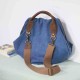 blue canvas over the shoulder bag