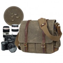 Waterproof SLR Camera Bag, Canvas One Shoulder Messenger Bags