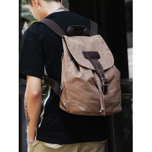 British Style Canvas Rucksacks For College