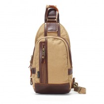 KHAKI Retro Canvas Shoulder Bag