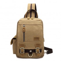 KHAKI Small Canvas Backpacks