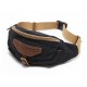 BLACK Rugged Canvas Fanny Packs