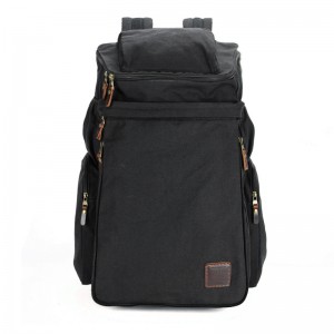 black Rugged Canvas Backpacks