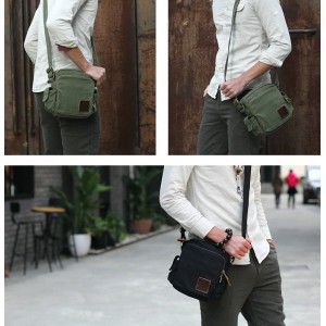 Portable Canvas Small Messenger Bags