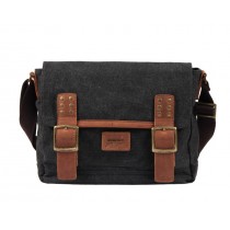 BLACK Casual Canvas Shoulder Bags