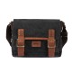 BLACK Casual Canvas Shoulder Bags