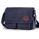 BLACK Casual Outdoors Canvas Ipad Messenger Bags