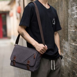 BLACK Latest Simplicity Canvas Scripture Messenger Bags