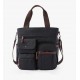 BLACK Canvas Briefcase For Women Laptop