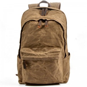 Women And Men's Waxed Canvas Backpack